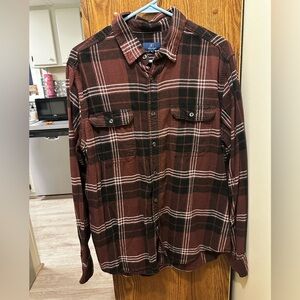 Plaid Button-Up Shirt